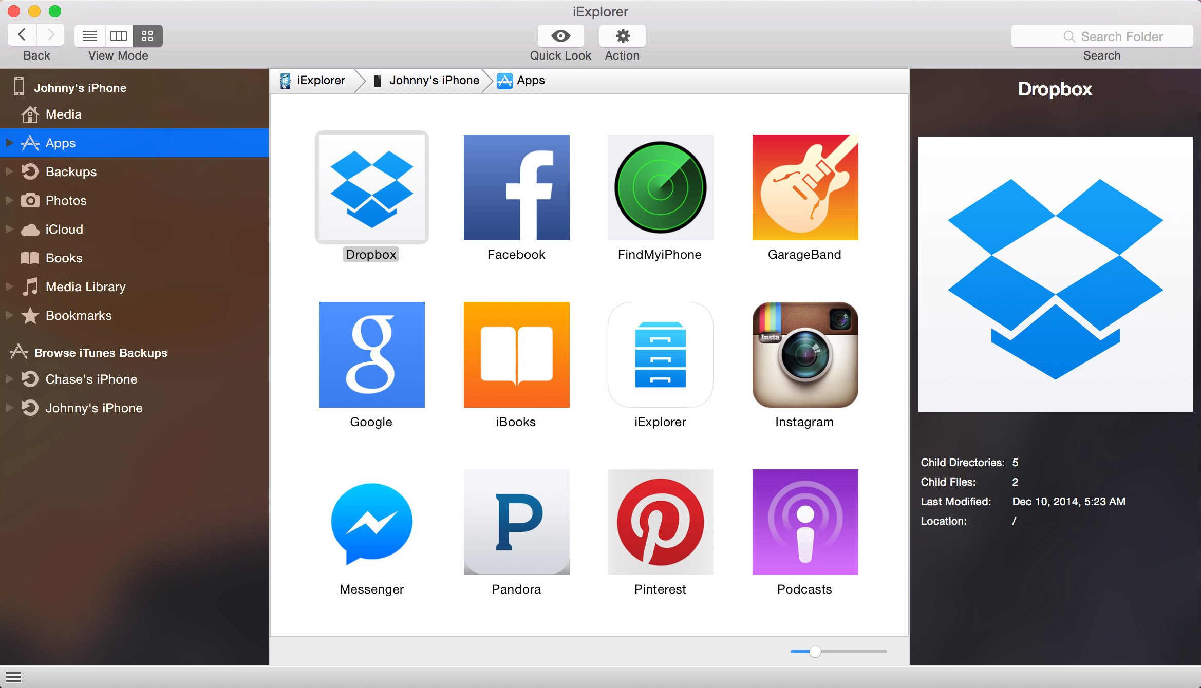 iExplorer 截图 1