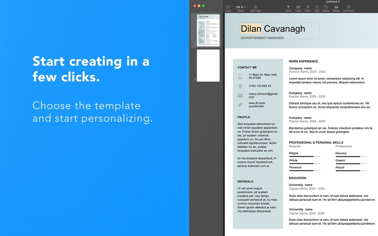 Resume Templates - DesiGN 截图 3
