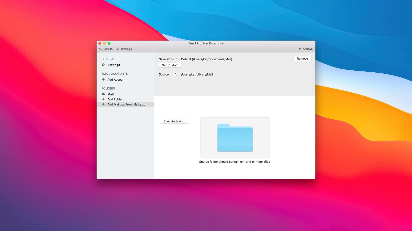 Email Archiver Enterprise 截图 1