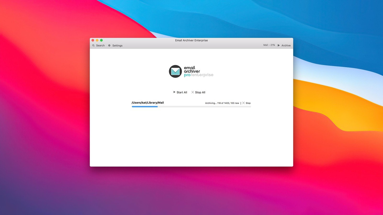 Email Archiver Enterprise 截图 2
